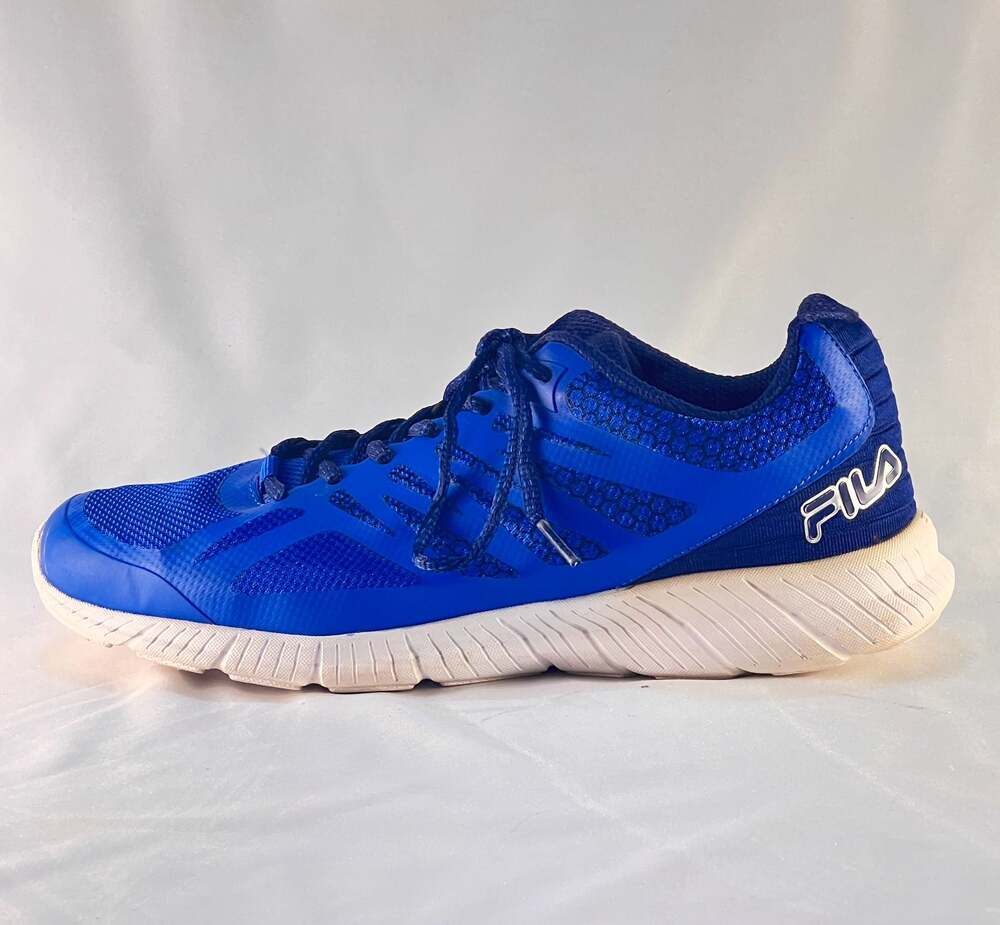 FILA Memory Foam Running Sneakers Y2K Sporty Blue White Men’s 10.5